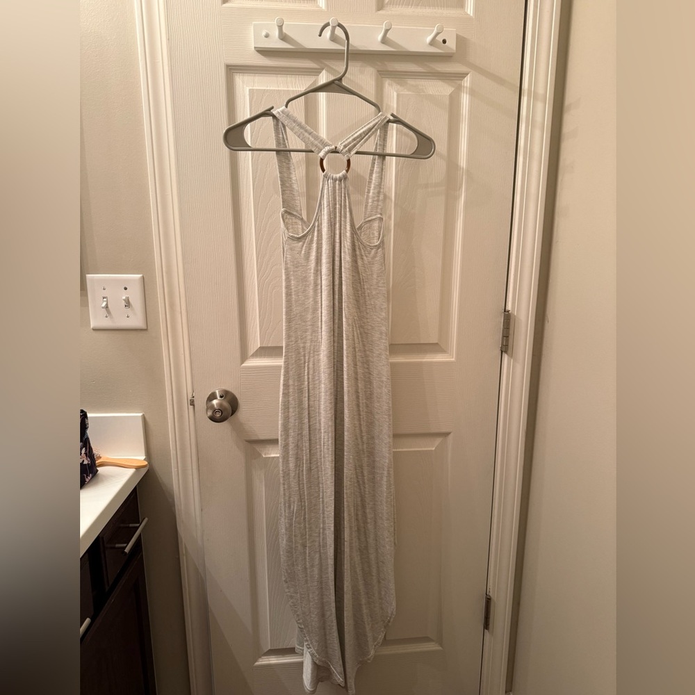 White Halter Maxi Dress